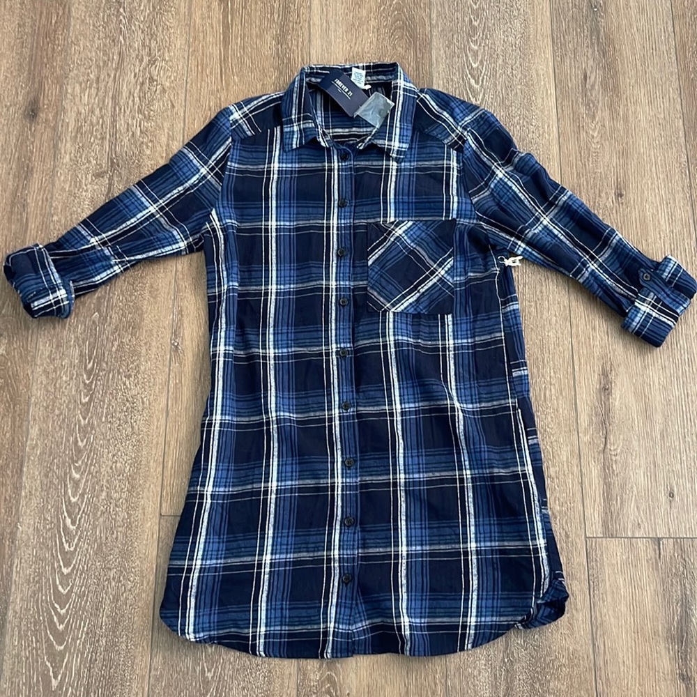 Plaid Button Up Dress